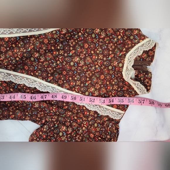 Hand crafted vintage 1970s Gunee Sax pattern Prarie cottagecore theater dress - Picture 15 of 16